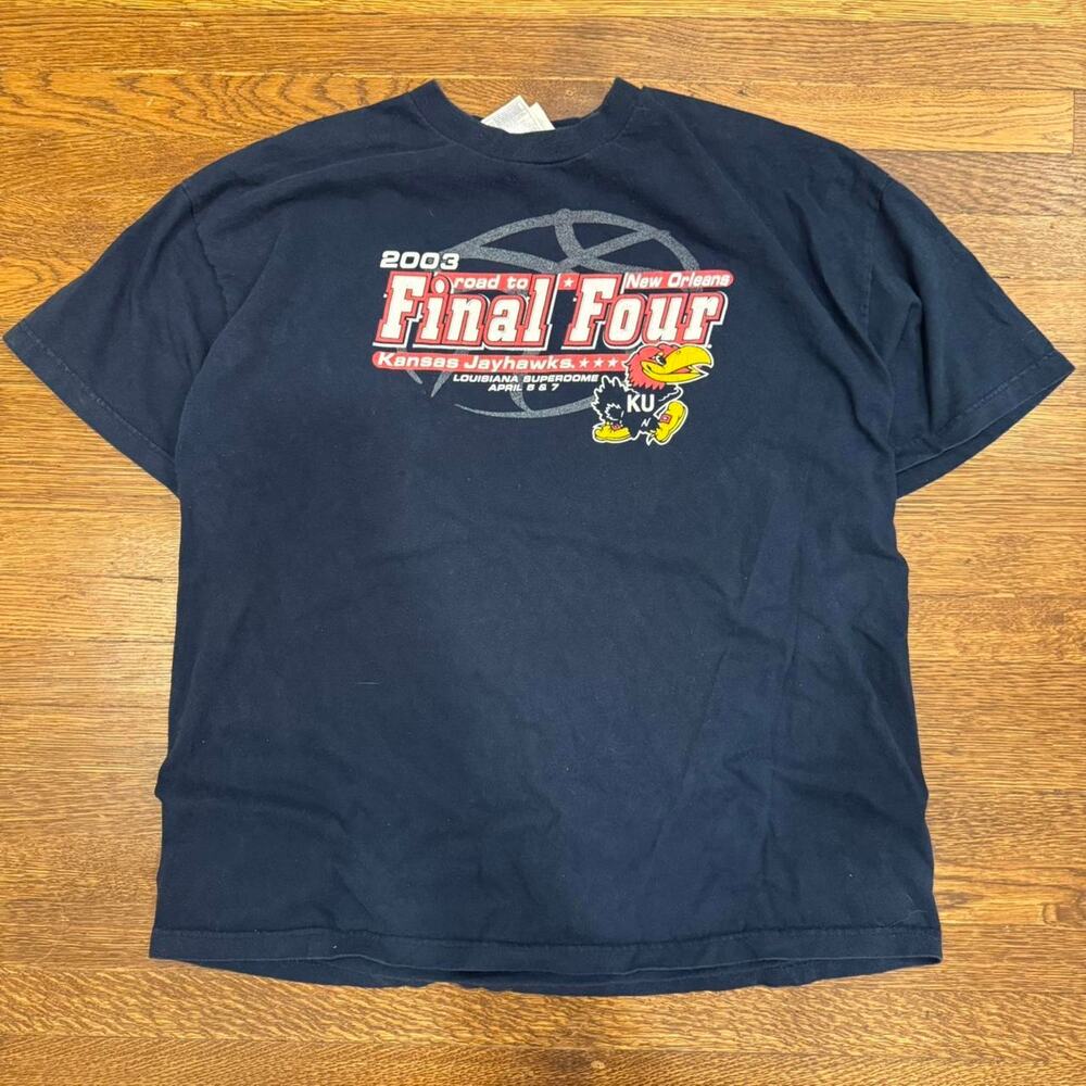 (2XL) 2003 Kansas Jayhawks Final Four Tee